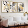 Wallity Cuadro Decorativo de Vidrio Templado Multicolor (Set de 3 piezas, 30 x 40 cm)